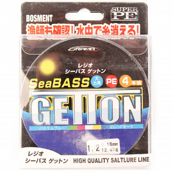 Шнур плетеный Getton SeaBass 100 метров в Туле